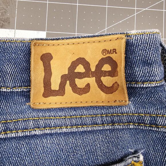 Vintage Lee Riders Jeans Mens 35x28 70s USA Made Straight Leg Work Heritage Read - Picture 12 of 16